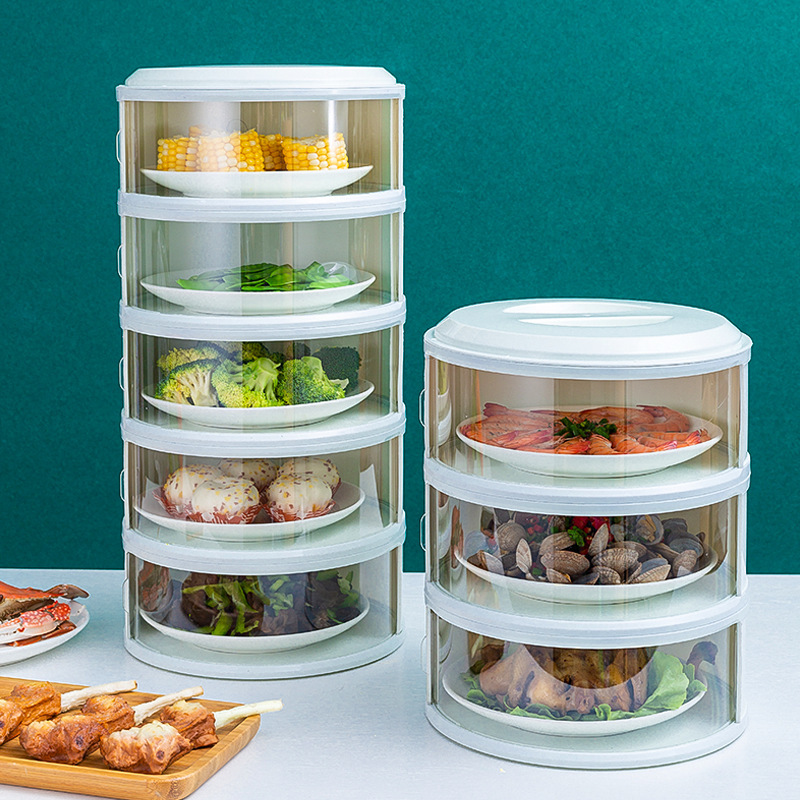 台所の保温野菜カバーの残り物は、折り畳み可能な多層防ハエ虫分注ケース多機能料理収納ケース|undefined