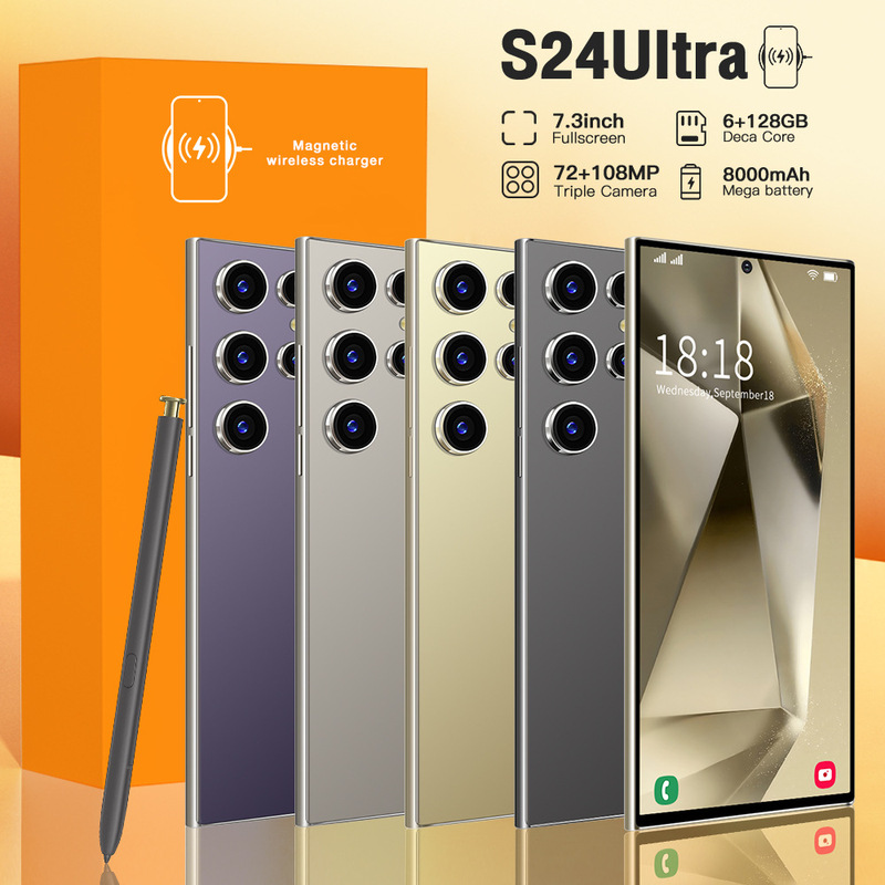 S 24ultraクロスボーダー現物1:1無線充電7.3インチ穿孔大画面スマートフォン|undefined