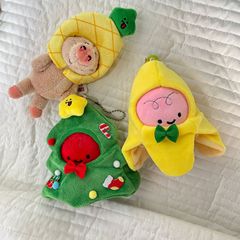 Cartoon detachable Christmas tree jacket cute plush pineapple clothes banana accessories bag pendant WE 08