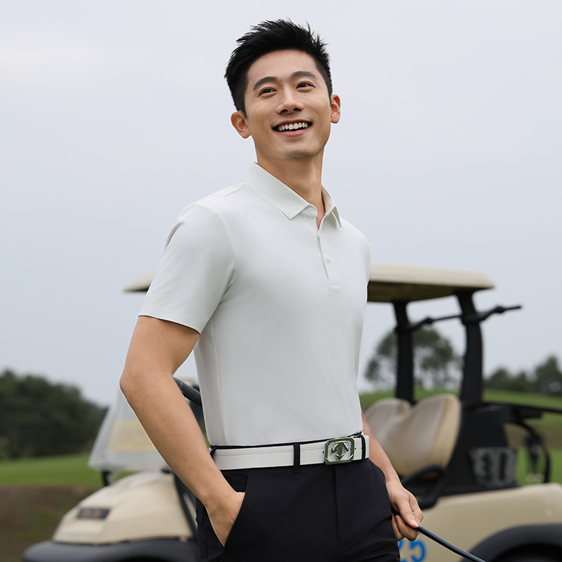 High-End Customized Logo Quick-Drying Lapel Polo Shirt Outdoor Team Building Men's and Women's Golf Printed Embroidered Short-Sleeved T-Shirt for Men
