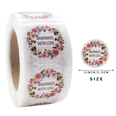 批發500貼/卷亞馬遜卷裝感謝貼紙裝飾禮品系列不乾膠貼紙標籤