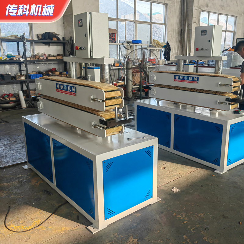 DY 유형 더블 스테이션 2 턱 크롤러 트랙터 플라스틱 압출 트랙터 완전 자동 시트 파이프 드로잉 기계