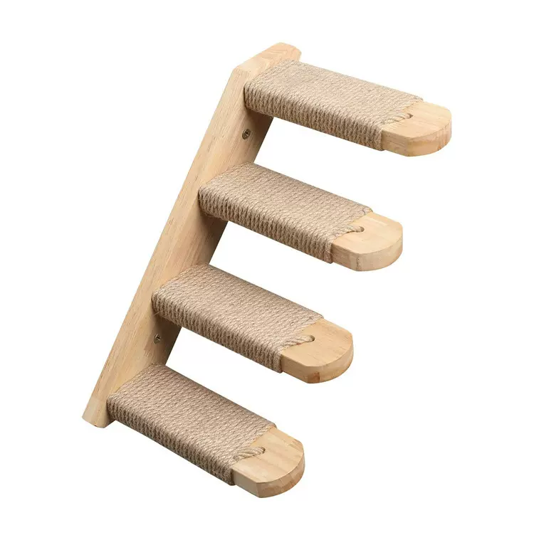 松木猫爬架 墙壁悬挂式猫窝猫咪吊床 楼梯房猫玩具猫咪跳台攀爬架