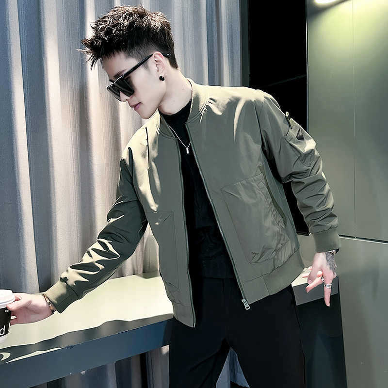 Spring and Autumn Thin Stand Collar Jacket Men's Trendy Versatile Casual Jacket 2025 New Men's Baseball Collar Handsome Top Spring and Autumn Thin Stand Collar Jacket Men's Trendy Versatile Casual Jacket 2025 New Men's Baseball Collar Handsome Top