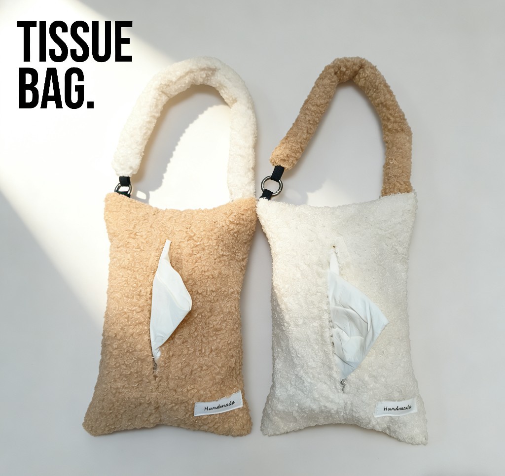 Creative and Cute Car Tissue Box, Simple Solid Color Tissue Bag, Desktop Tissue Holder, Storage Box for Car Use