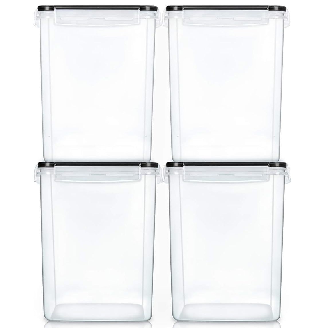 Barril de harina transfronteriza 5.2L caja de almacenamiento de plástico cuadrada para alimentos caseros frutas secas granos caja de almacenamiento a prueba de humedad