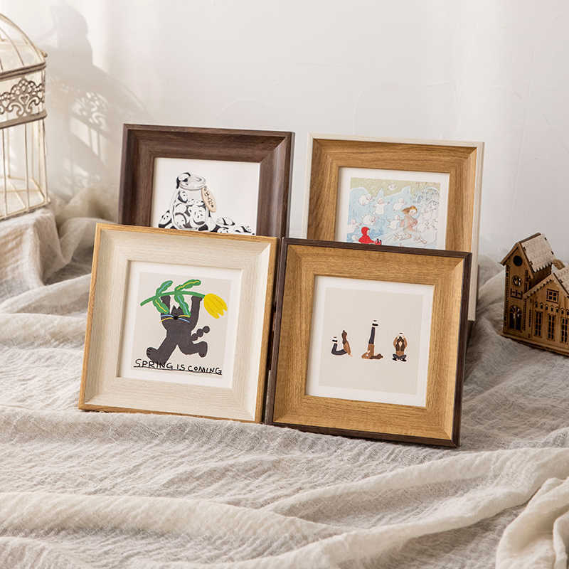 Square photo frame plus print photo 6 inch 7 inch 8 oil painting stick frame table diy mini yum empty frame wall Square photo frame plus print photo 6 inch 7 inch 8 oil painting stick frame table diy mini yum empty frame wall