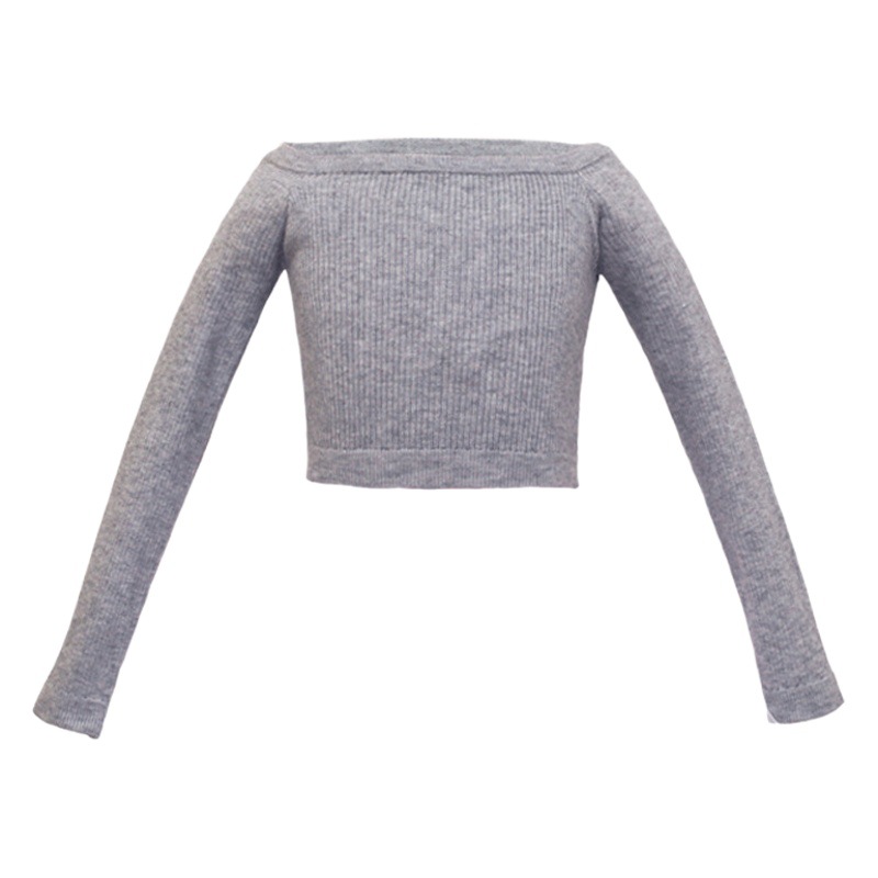 Children's Dance Clothes Sweater Girls' Dance Clothes One-shoulder Practice Clothes Shawl One-shoulder Collar Sweater Chinese Dance Coat