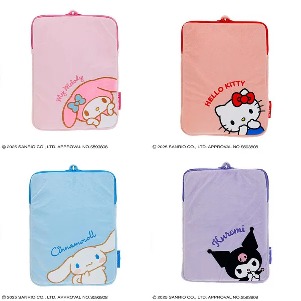 Japanese-Style Sanrio Portable Tablet Storage Bag, Cute Cartoon Kitty and My Melody Laptop Bag