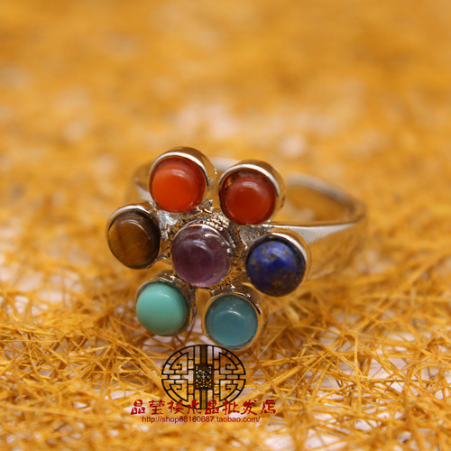 Origin crystal, ethnic style ring, lapis lazuli ring, foreign trade cross-border jewelry wish ring