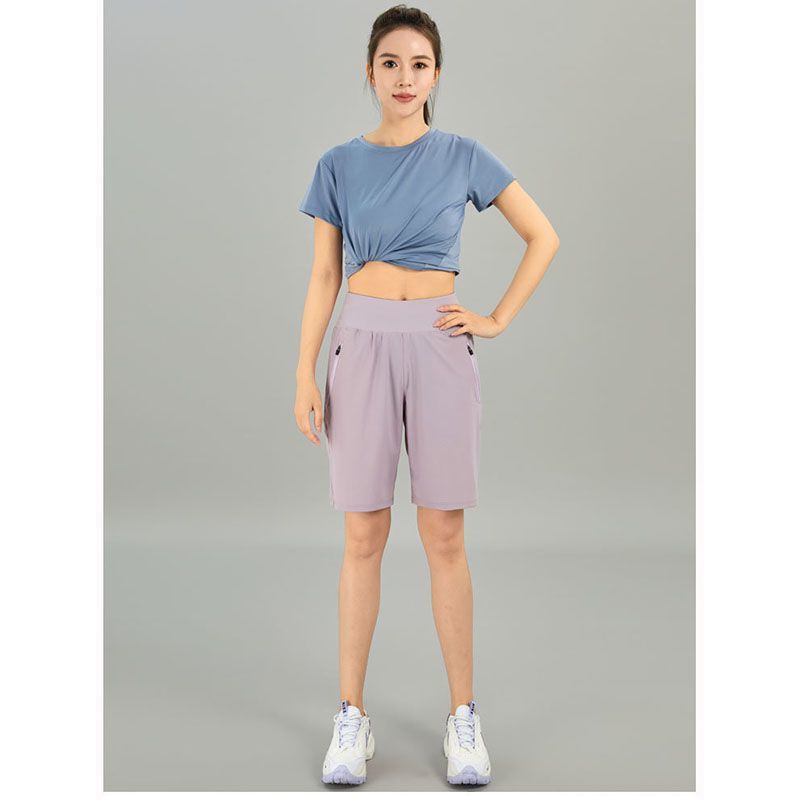 Women's Quick-Dry Loose-Fitting Plus-Size Outdoor Running High-Waisted Shorts with Zipper Pockets, Casual Summer Shorts Women's Quick-Dry Loose-Fitting Plus-Size Outdoor Running High-Waisted Shorts with Zipper Pockets, Casual Summer Shorts