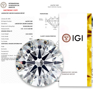 Shanghai Igi Cultivated Diamond Cvd Laboratory Artificial Hpht Artificial Diamond Synthetic 1 Carat 2Ct Jewelry Inlay