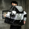 羽绒服男2021冬季新款时尚潮流帅气亮面加厚连帽男士潮流外套上衣|ru