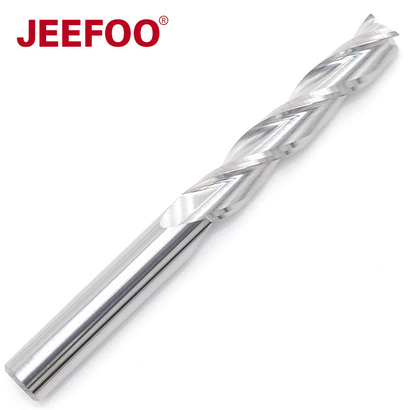 6*32雕刻刀切割刀整体钨钢三刃螺旋铣刀平底直刀三刃铣刀多刃铣刀