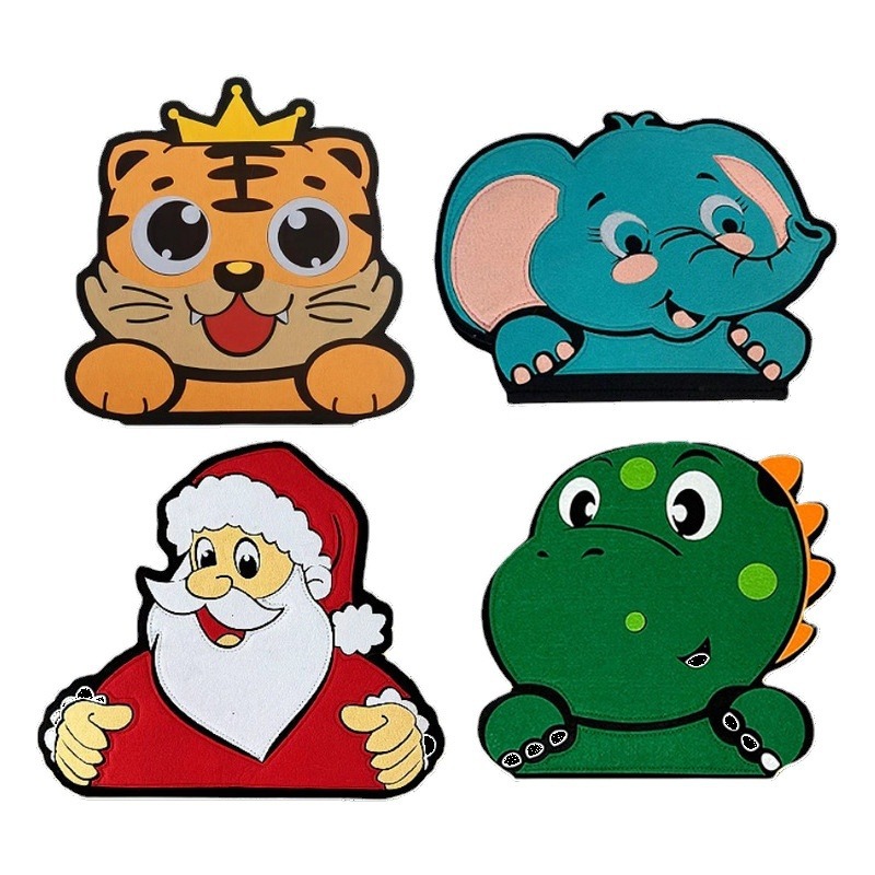 Transfronterizo nuevo dinosaurio Montessori elefante fieltro aprendizaje tablero ocupado Junta educación de la primera infancia niños Ilustración educativo fieltro