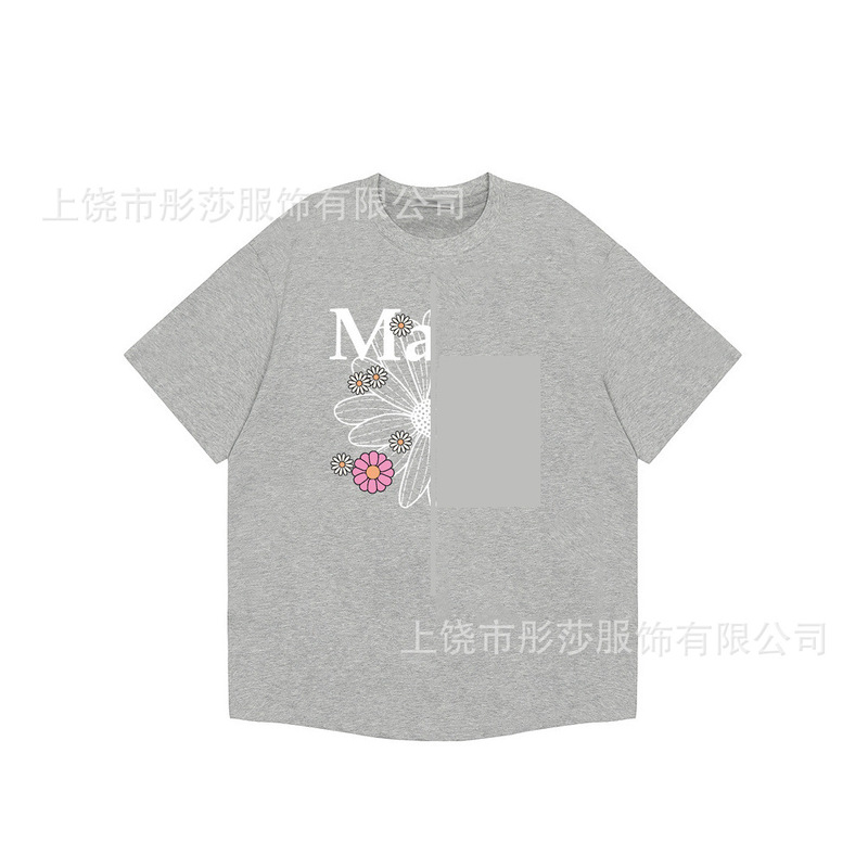 2025 新ゴールドハイシルバー同スタイルマルディ半袖デイジー Tシャツダックスフントカップル多用途トップ女性ルーズ|undefined