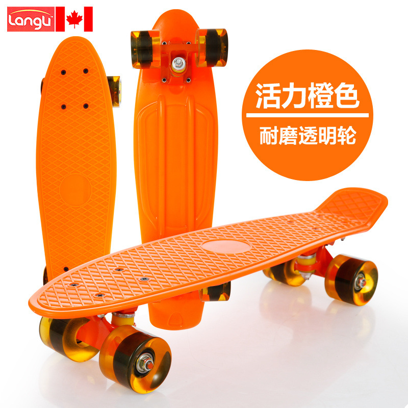 Pequeño tablero de pescado para niños adultos adolescentes 3 - 6 - 12 años principiantes de cuatro ruedas scooter profesional