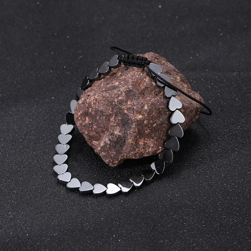 250g Weight Hematite Pendant Material Drawstring Bracelets Classification rope, Hematite Chain Material Beaded Chain, Woven Chain Chain Type Daily, Street Occasion black gallstone Material Geometric Pattern All Seasons Season Men's Gender Streetwear Style Streetwear Geometric Black Gallstone Men's Drawstring Bracelets Men Beaded Bracelets 17