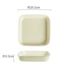 8-inch cool color square plate/milk yellow