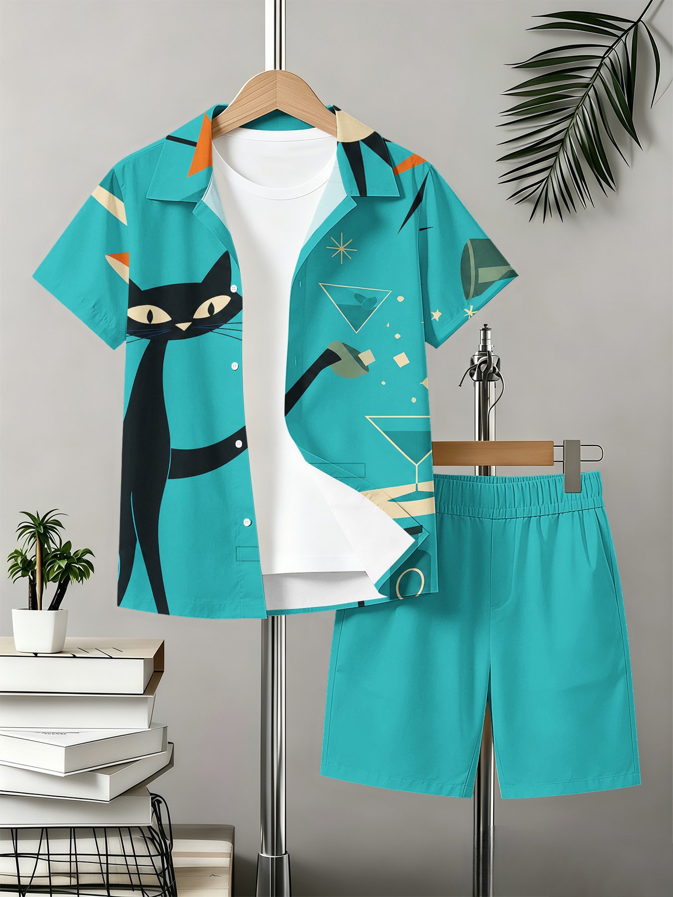 Sommer Set Mit Hemd Und Shorts Für Jungen Mit Totem-muster_voghion.com