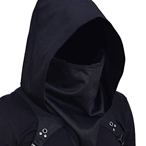 Halloween cos cyberpunk hooded cloak medieval role-playing game peripherals with the same costume hat