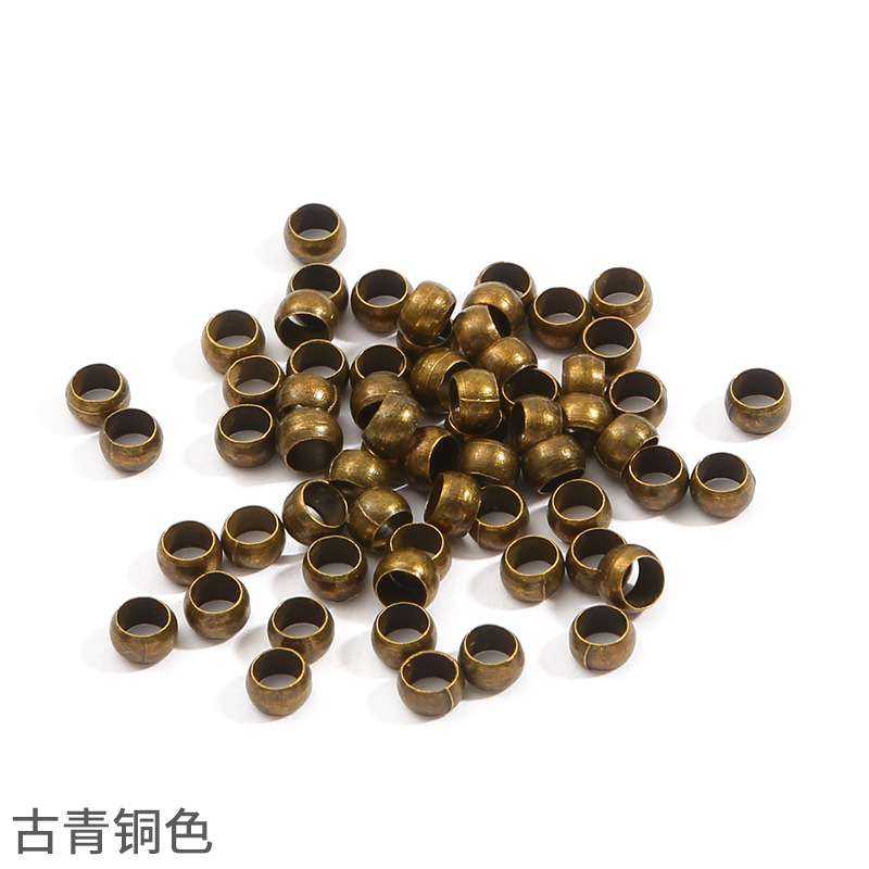 Diyアクセサリー製作材料部品銅製七色位置決めビーズブレスレットビーズ位置決めボタンクロスボーダー