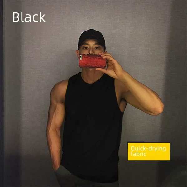 Cross-Border Amazon Vest Men's Summer Mesh Sleeveless Gym Running Equipment Training Sports T-Shirt Vest
