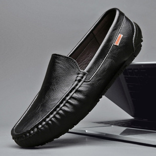 2024 New Men's Slip-On Beanie Shoes Live Broadcast Slip-On Lazy Shoes Hollow Casual Driving Large Size Men's Shoes
