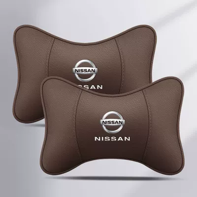 Headrest, Lumbar Support, Neck Pillow, Nissan - full-leather-2-headrest-coffee-color-nissan-standard