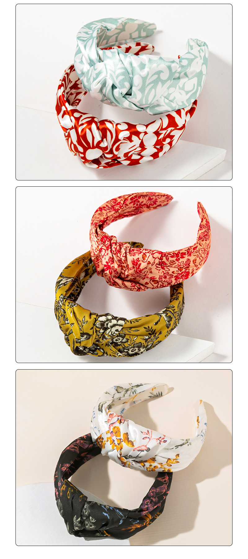 Fashion Geometric Cloth Printing Hair Band display picture 2