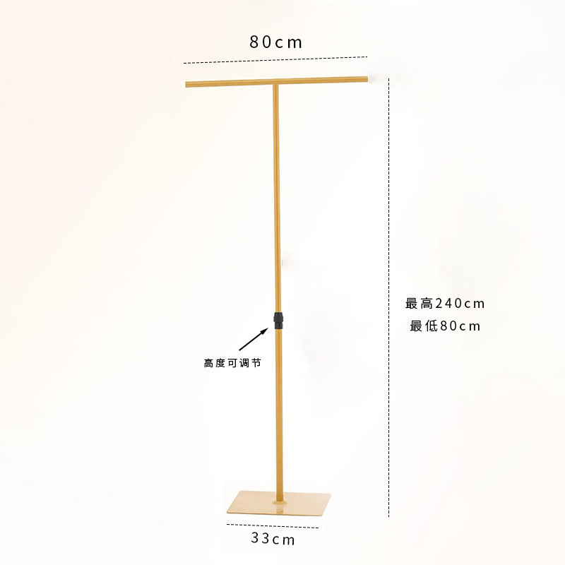 新款婚庆道具铁艺架子T字支架布幔线帘架伸缩杆婚礼迎宾背景展架|undefined