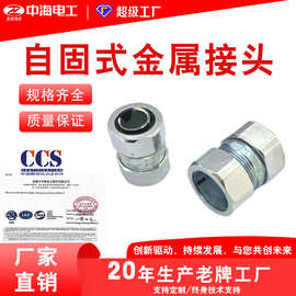 自固式接头厂家批发全规格快速安装可拆卸镀铬锌合金金属软管接头