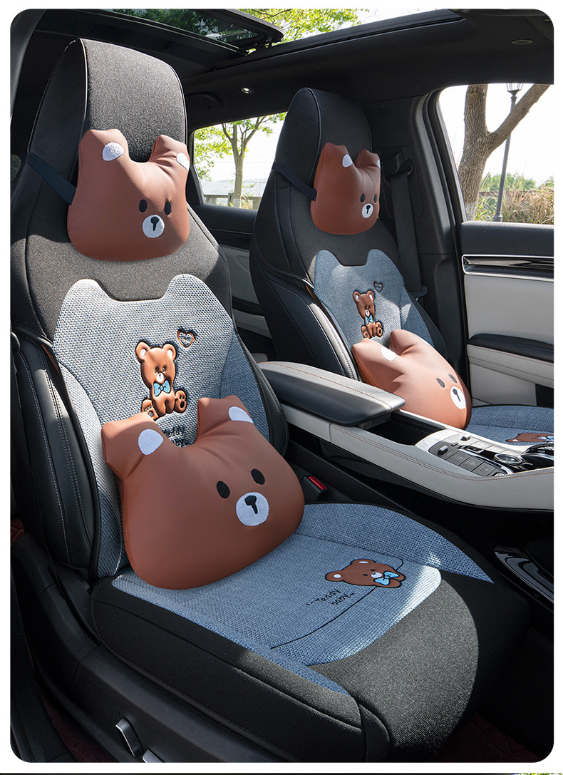 BYD Song plusdmi Cotton Linen Seat Cover Semi-enclosed Breathable Summer Cushion Proev Four Seasons Linen Seat Cover