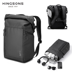 Jinshengs ビジネスバックパックメンズシンプルカジュアル旅行スポーツバックパックトレンド 15inch ラップトップバッグ