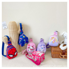 3-9 Year Old Kids' Trendy Cartoon Spider-Man Chest Bag for Boys, Cute Coin Purse Backpack for Girls