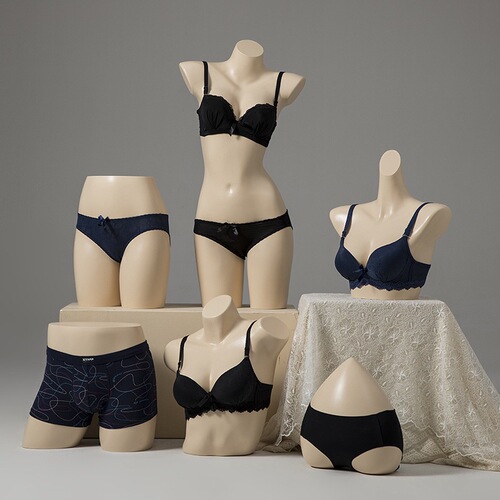 Underwear model props female and male half-length bra underwear plastic fake human body window display display stand bra model