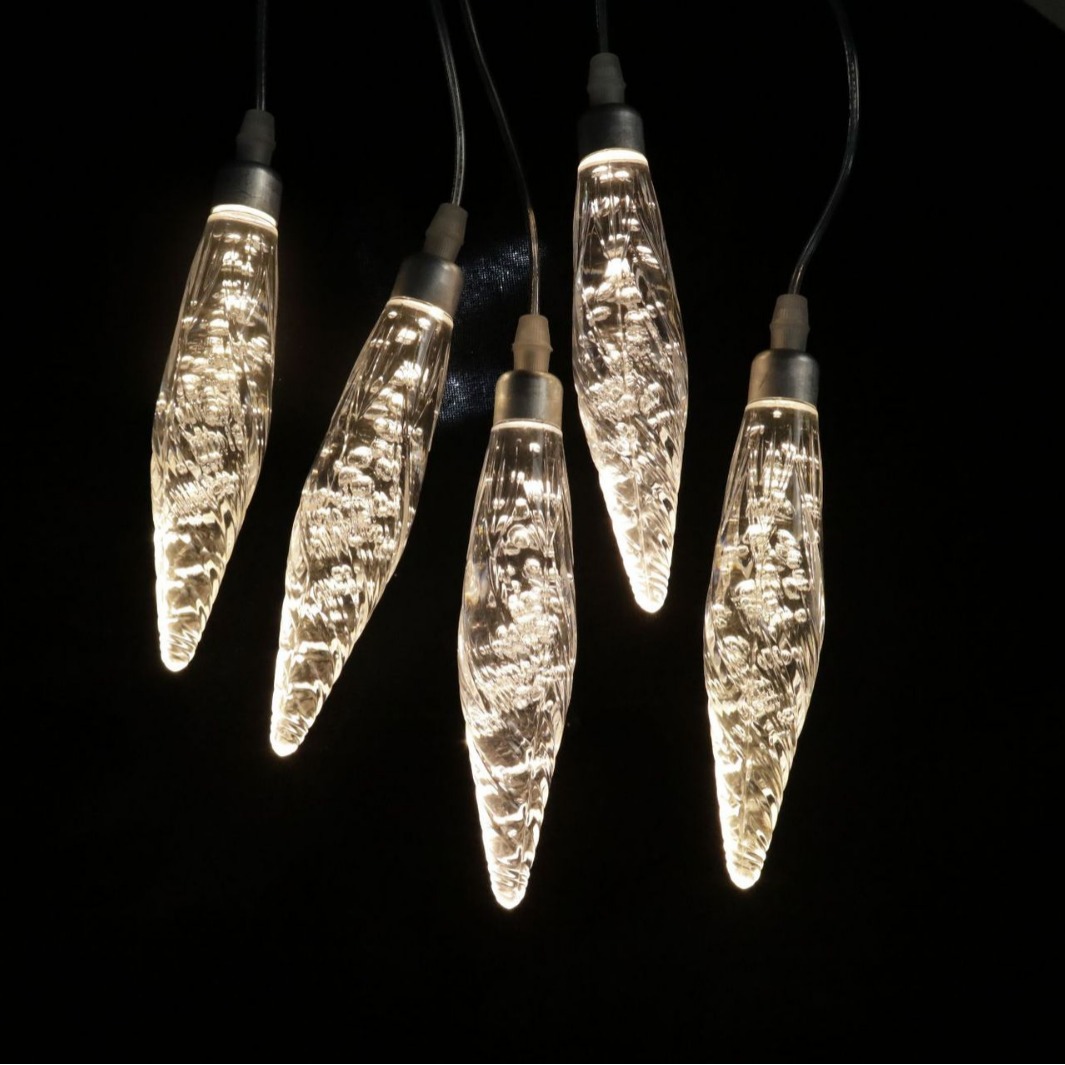 Techo acrílico luminoso diez cabezas lámpara de brotes de bodas hotel escenario colgar decoración LED luz de Navidad