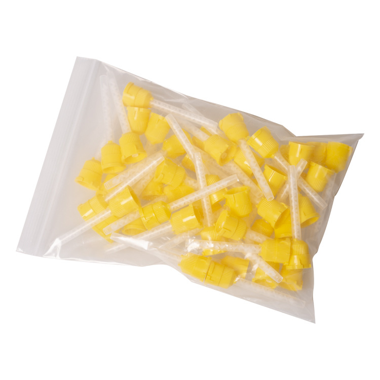 Materiales dentales: cabezal mezclador desechable de silicona, cabezal agitador de caucho, cabezal de transferencia de material ligero, portátil para el cuidado de las encías