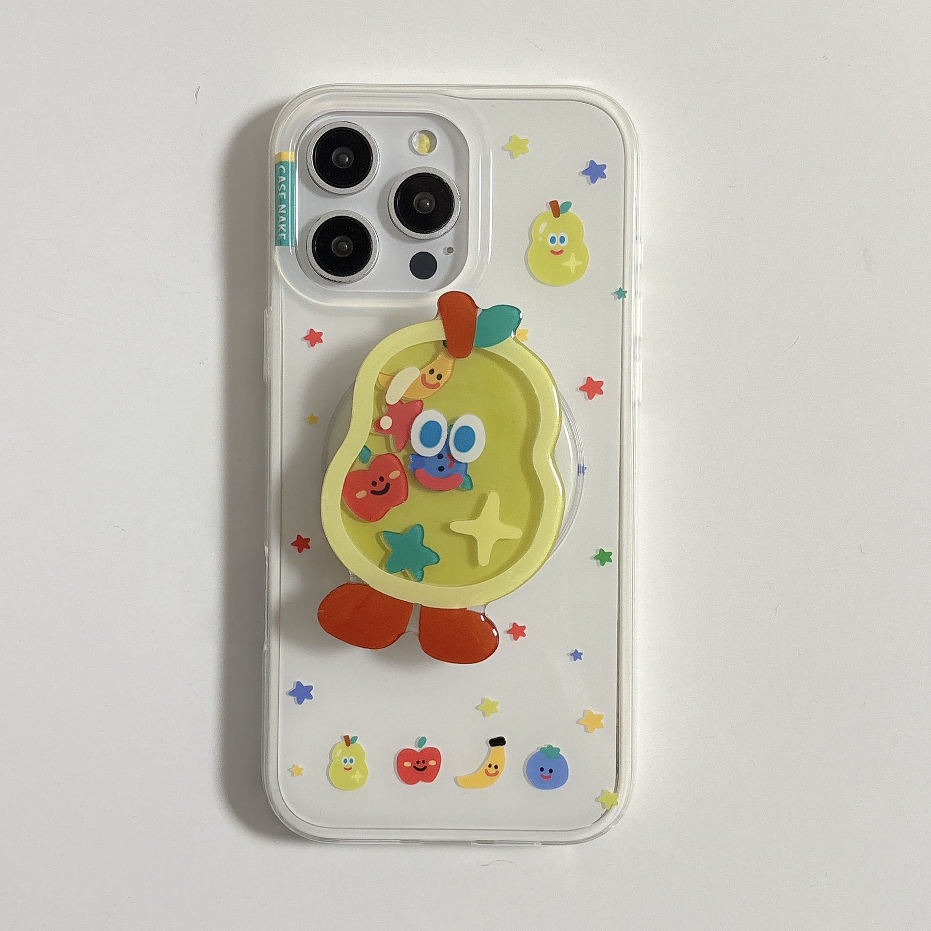 Divertida dopamina de verano de dibujos animados para Apple 15/16 funda para teléfono móvil 15Pro simple 16PM pareja 14/13