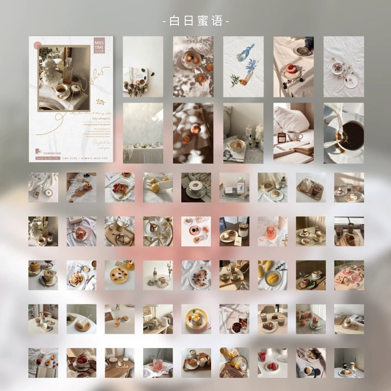 Paper Sticker Set Paris Diary Series, Retro INS Designs, 55 pcs, 12 Models (14×10×1.5 cm)