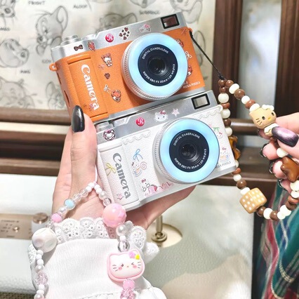 4K High-Resolution Digital Camera with Flip-Screen Mirrorless Design for Vlogging, Suitable for Students, Ccd Camera for Video Recording and Vlogging