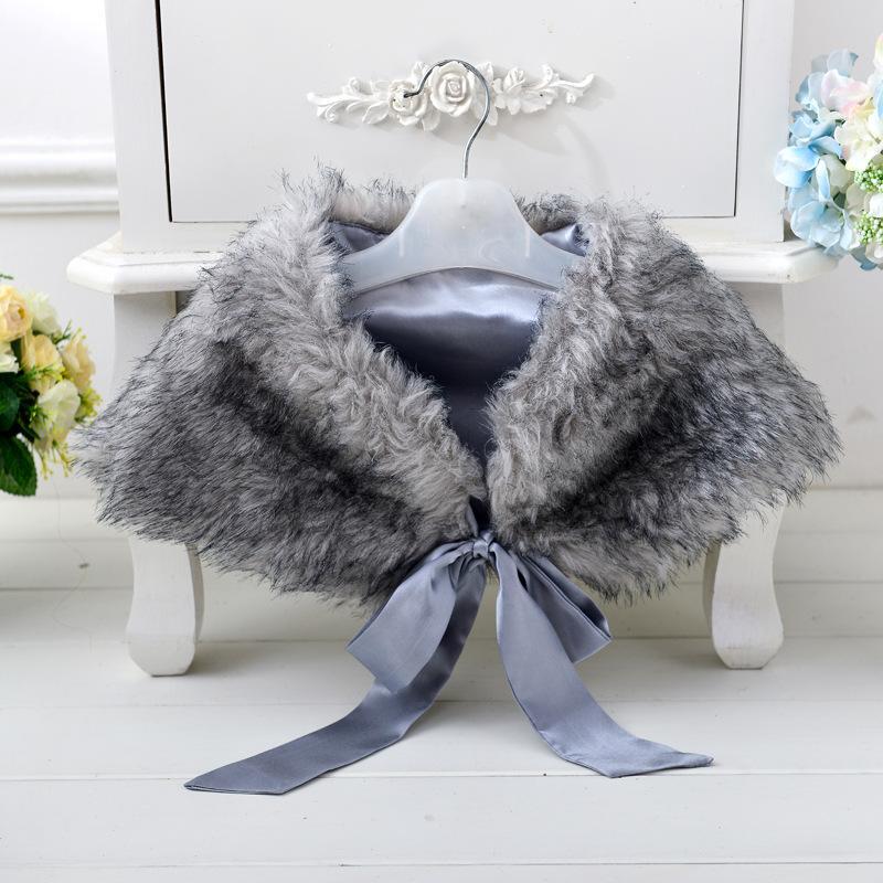 Cruz-frontera princesa europeo y americano Comercio exterior vestido accesorios niños niña flor peludo capa cabo pequeño chal