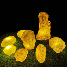 仿真发光石头灯玻璃钢景观灯户外夜景防水公园别墅庭院LED雕塑