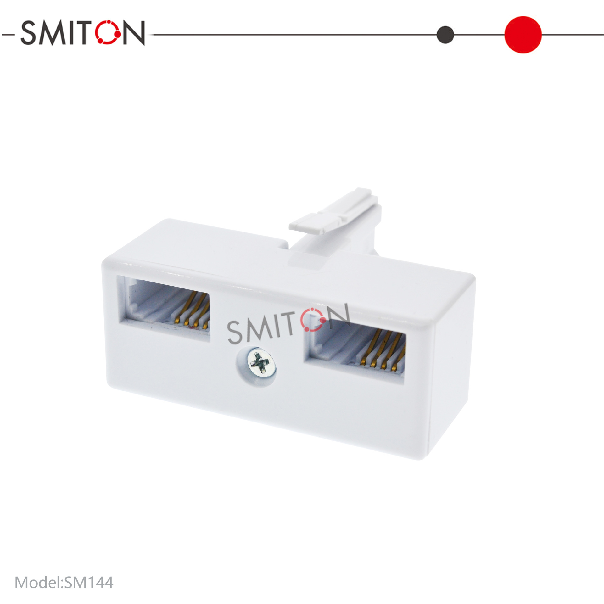 英式转接头 分流作用 RJ11-6P4C 白色环保