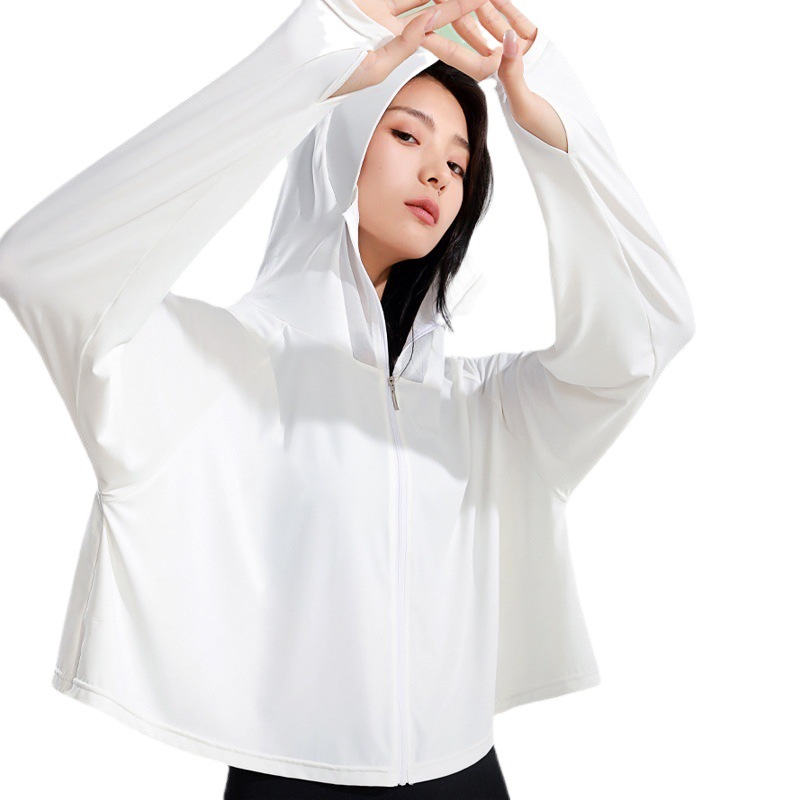 Ropa de protección solar de seda de hielo cuidadosamente seleccionada para mujer, camisa de protección solar de manga larga ligera para verano 2024, parasol, protección UV, ropa de protección solar transpirable