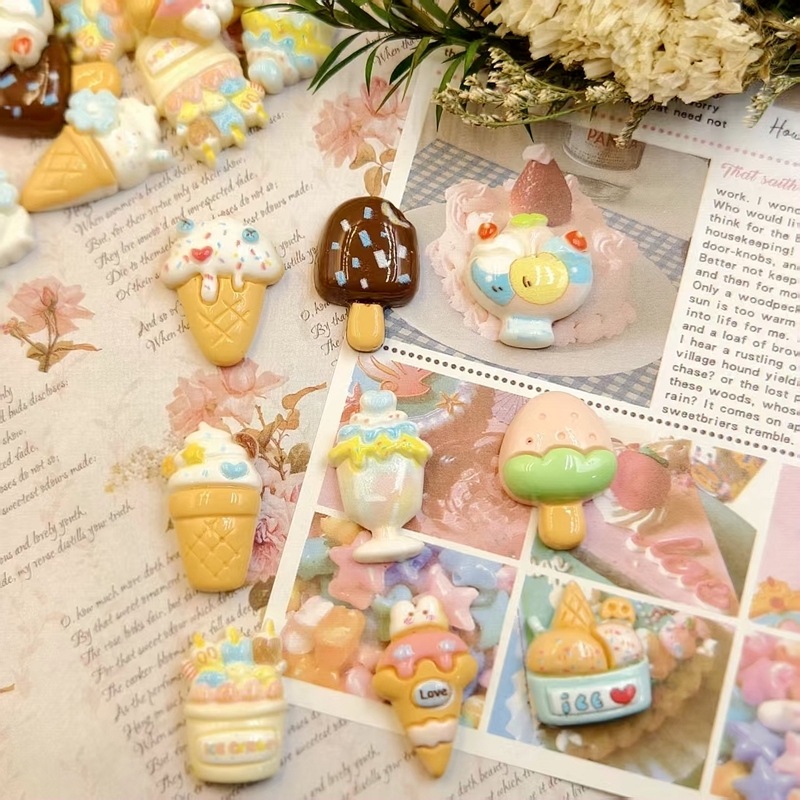 卡通甜点食玩树脂配件diy奶油胶手机壳头绳发饰水杯鞋扣贴片材料