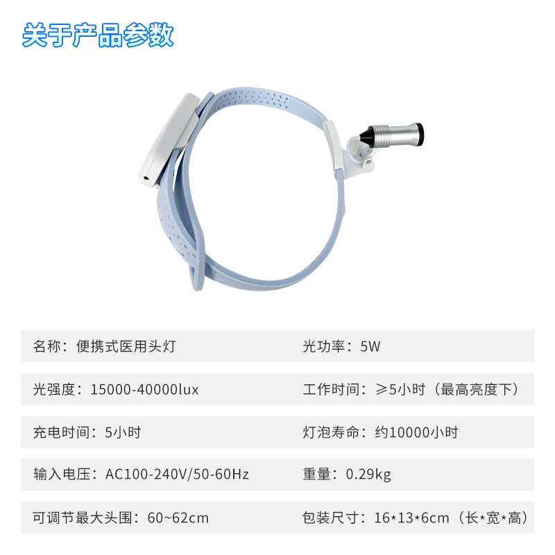 Niceden 歯科ヘッドライトスポットライト 5 ワット IED ライト充電式軽量作業ポータブルユニバーサルヘッドライト|undefined
