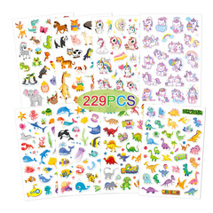 Sticker wholesale children DIY cartoon ocean animals dinosaurs unicorns water cup stickers cute stickers