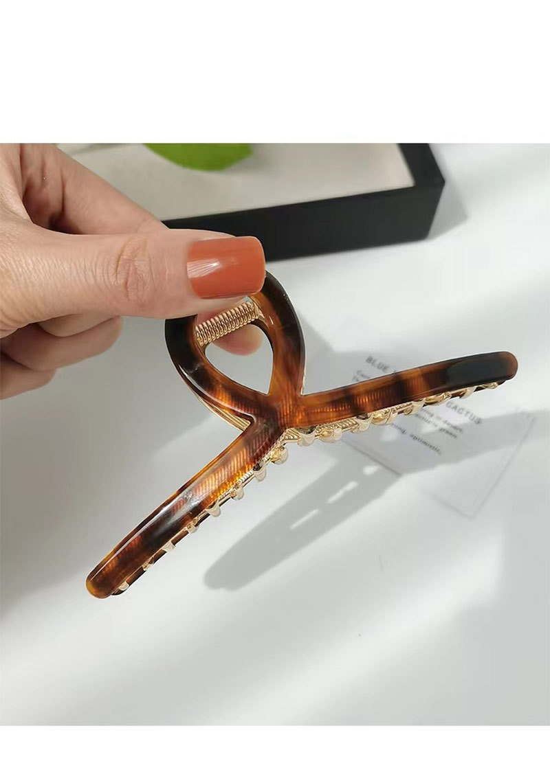 Women'S Gender Fashion Style Summer New Acetate Gradient Color Metal Large Hair Clip