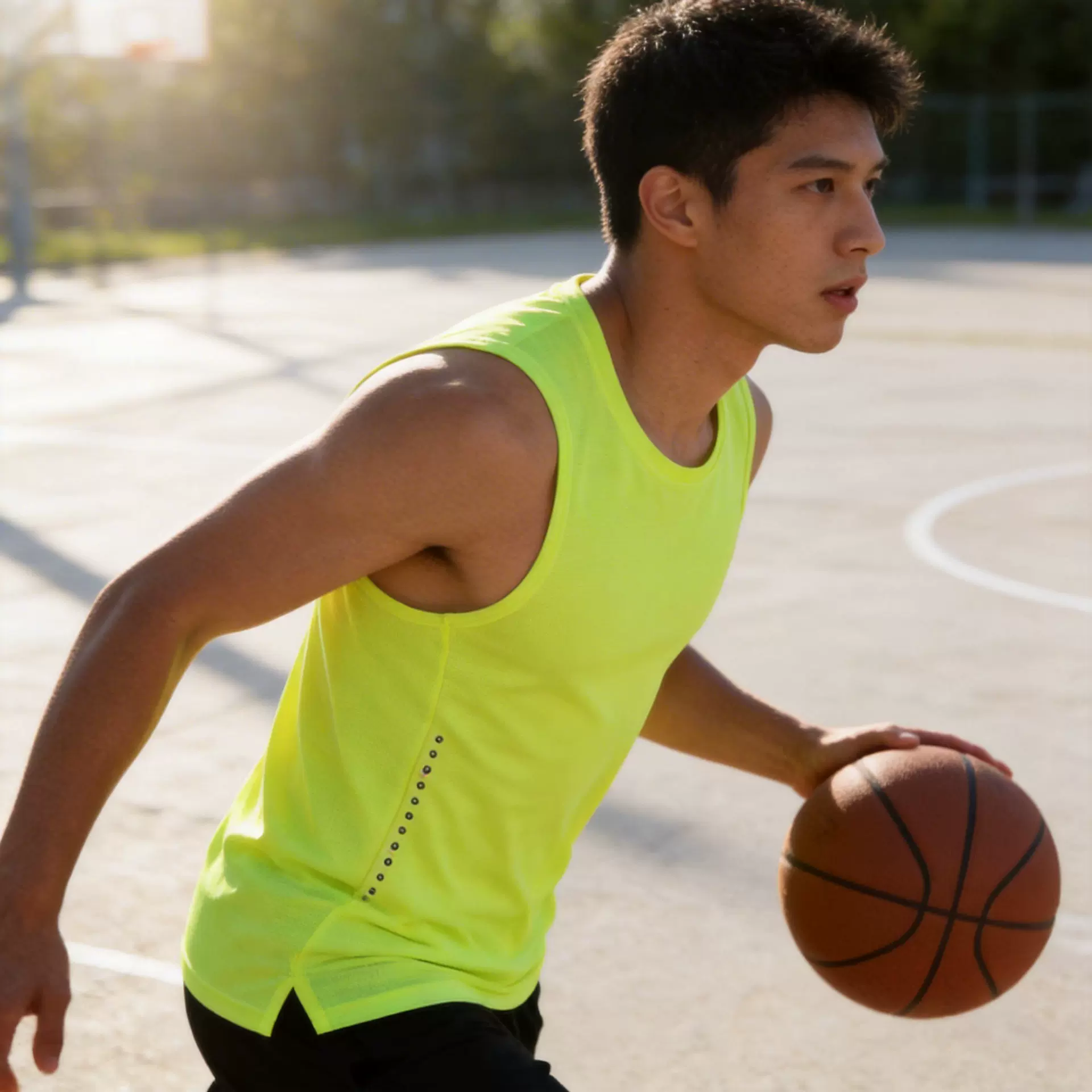 跨境冰感薄款无袖背心男宽松篮球运动大码上衣男士凉感透气速干衣